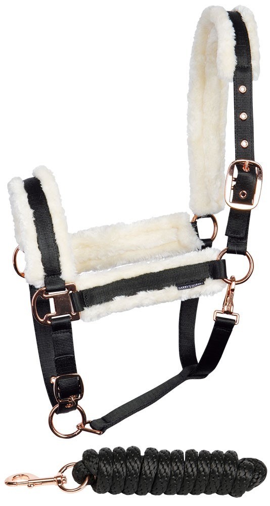 Harry's Horse Halsterset Rosegold Fur