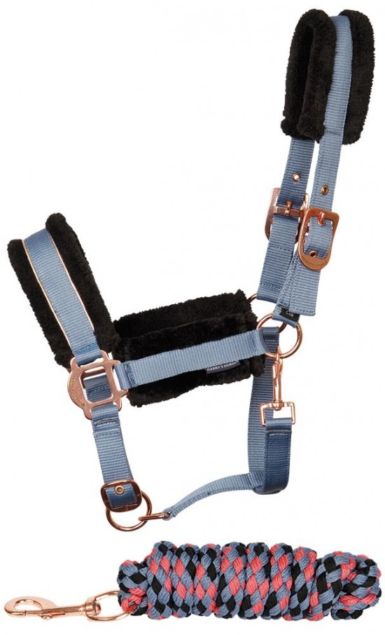 Harry's Horse Halsterset Faux China Blue