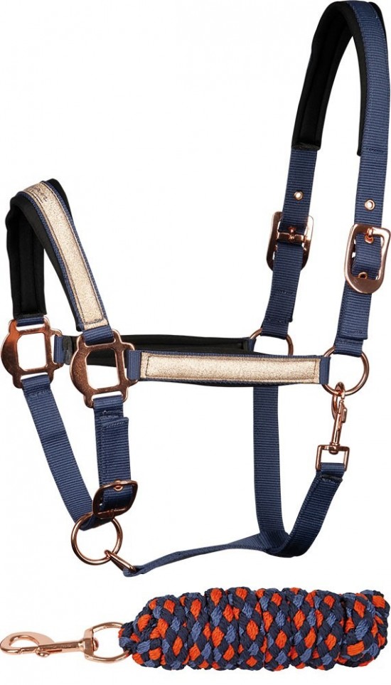 Harry's Horse Halsterset Glitter Ensign Blue