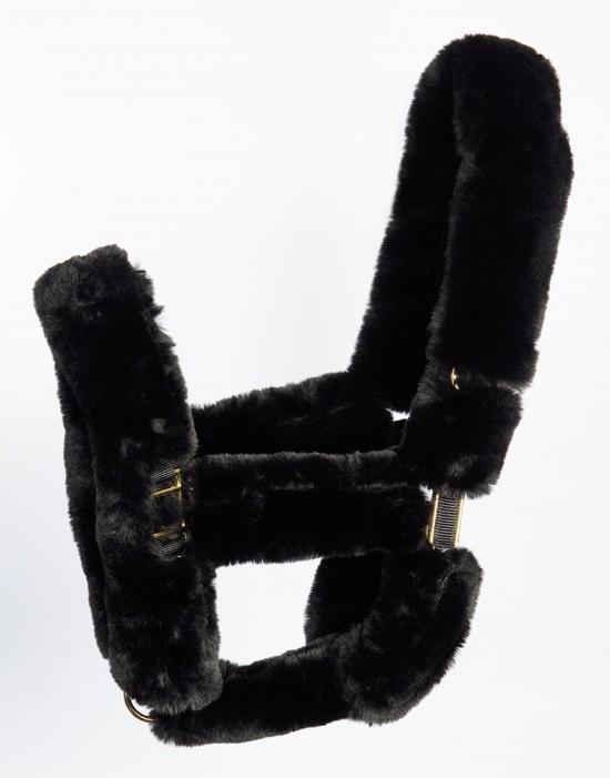 Harry's Horse Furry halster cover Zwart