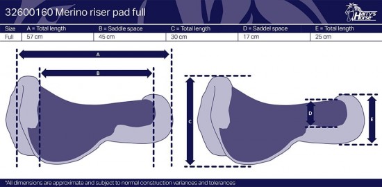 Harry's Horse Riser pad Merino Zadelonderlegger