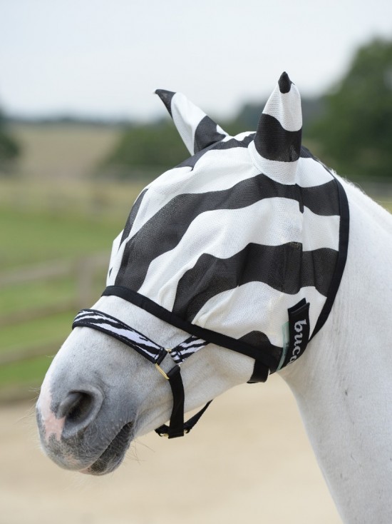 Bucas Buzz-Off Fly Mask Zebra