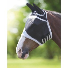 Shires Flyguard Pro Fine Mesh Vliegenmasker met oren