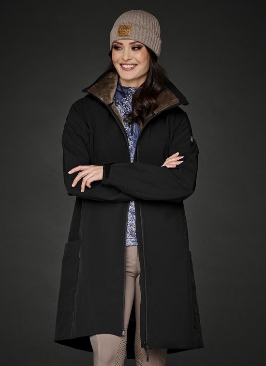 Stella softshell parka black front