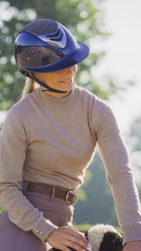 Top met Glitter Navy