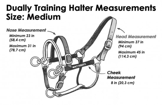 Monty Roberts Dually Halter, Zwart